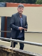 Olympic shooting champion Michael Diamond leaving Toronto Local Court on Tuesday. Picture Amy Ziniak