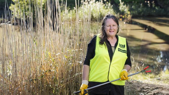 Clear thinking: Clean Up Australia volunteer Janice Wilson. Picture: Zoe Phillips