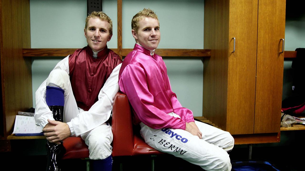 Warwick Farm races. (l-r) Jockeys Nathan and Tommy Berry.