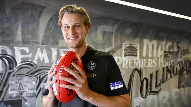 Tom Wilson signed with Collingwood as a category B rookie. Picture: David Caird