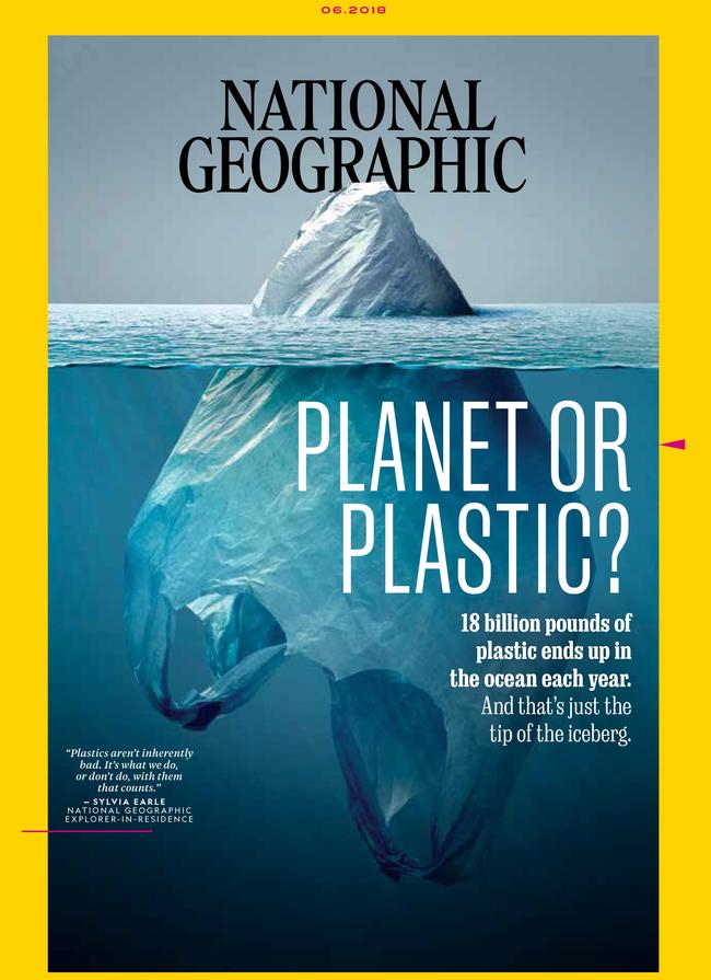 National Geographic’s June 2018 Planet or Plastic issue. Picture: National Geographic