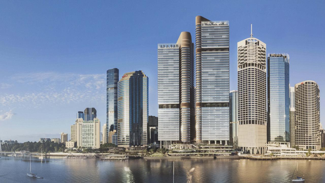 Artist impression of Waterfront Brisbane development in Brisbane.