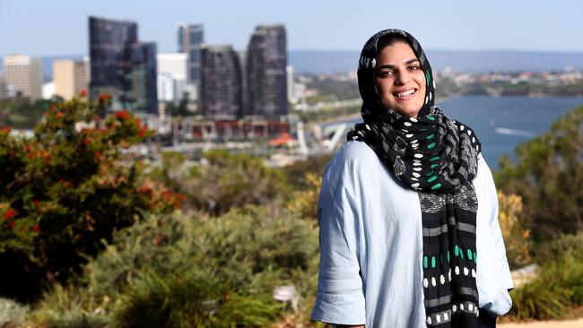 Zainab Syed at Kings Park in Perth. Picture: Colin Murty