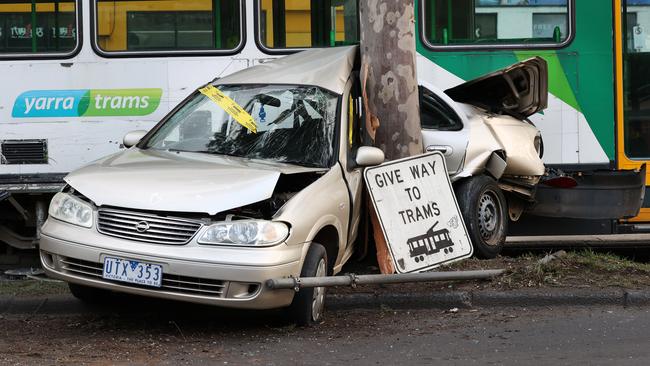 Police are trying to track down the driver who fled the scene. Picture: David Caird