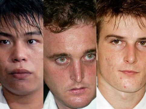 Bali Nine members Scott Rush, Matthew Norman, Si-Yi Chen, Martin Stephens, and Michael Czugaj . Picture: Supplied