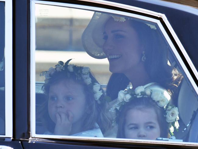 Britain's Catherine, Duchess of Cambridge with Princess Charlotte. Picture: AFP PHOTO / POOL / Ben Birchall