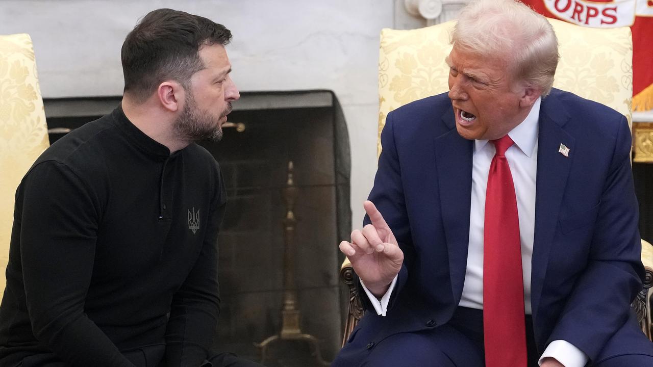 US President Donald Trump and Ukrainian President Volodymyr Zelensky meet in the Oval Office at the White House in Washington, DC.