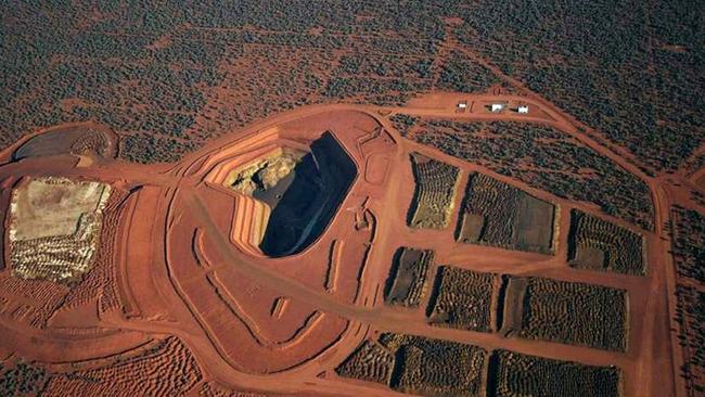 Stockpiles of rare earth ore at Lynas’s Mount Weld Mine in Western Australia.