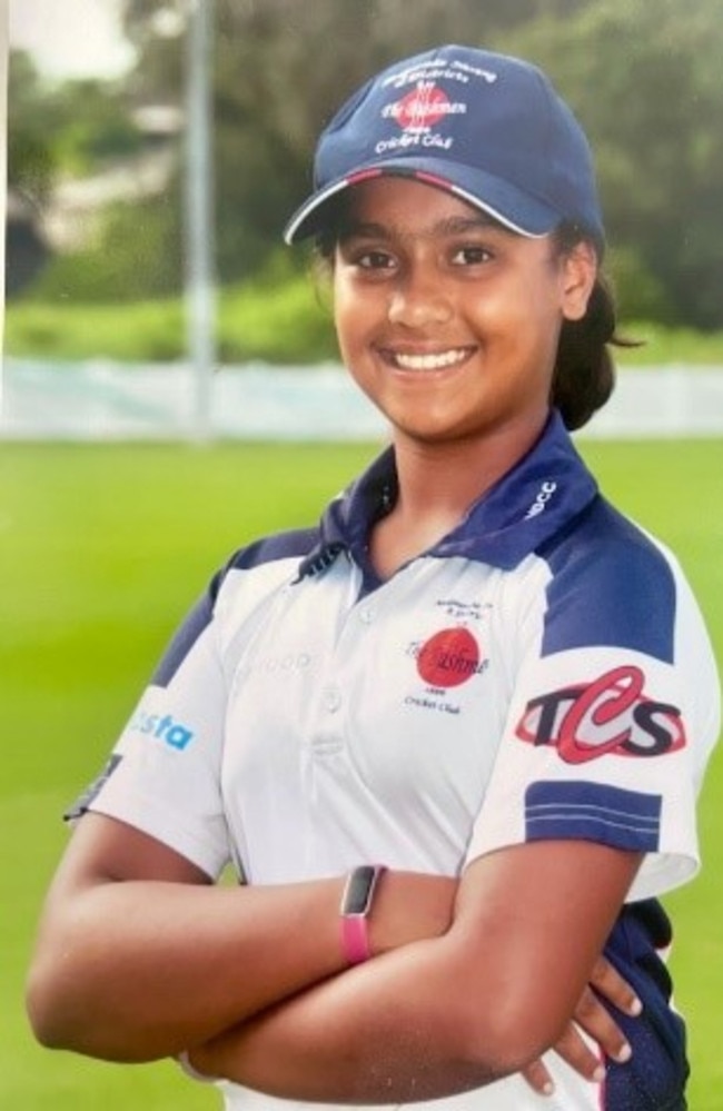 South Coast 13-15 years girls cricket team. Pictured: Uditi Ratnala