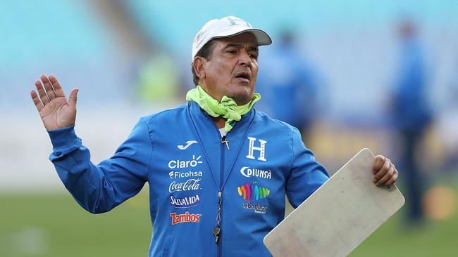 Honduras coach Jorge Luis Pinto is not a happy man.