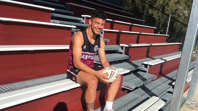 Leon Te Hau is Marsden's Langer Trophy fullback. Last week he was named in the Queensland 16-18 years schoolboys.