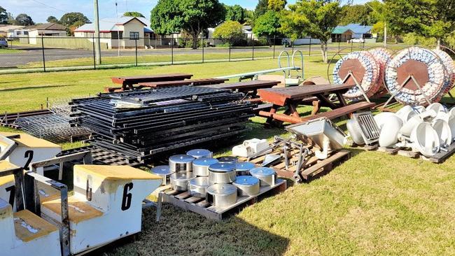 The council auctioned off items from the old Grafton Olympic Pool. Picture: Odessa Blain.