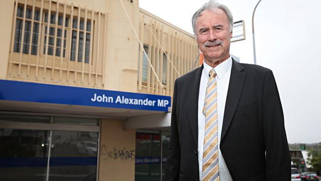 John Alexander out the front of his electorate office in Epping town centre.