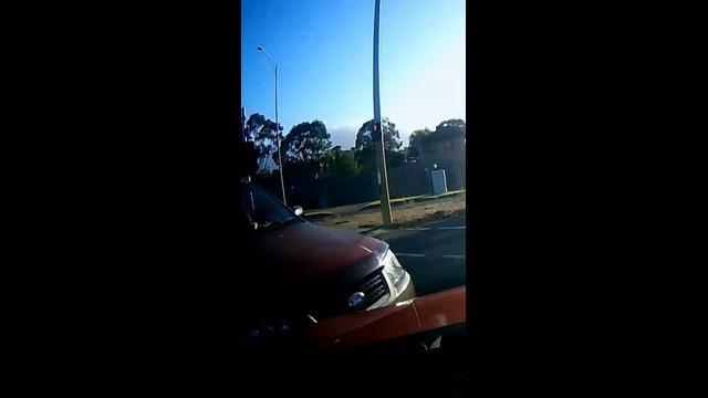 Wild moment when a driver seemingly failed to give way