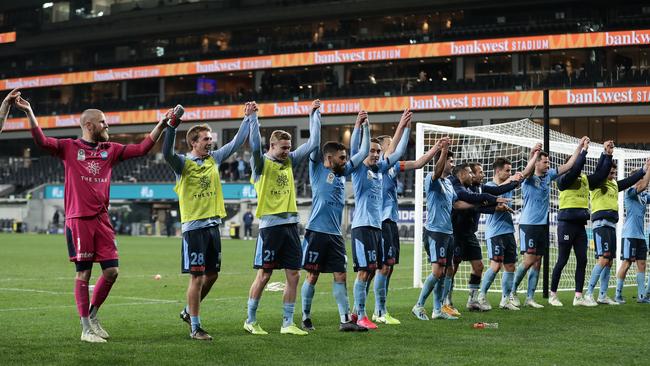 Sydney FC are just one win away from their fifth title. Picture: Mark Metcalfe/Getty