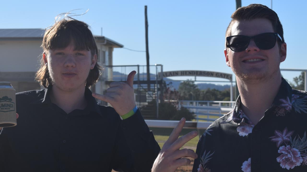 The Gympie Turf Club was packed full of happy punters as the region enjoyed its first ever TAB race meeting on Saturday, June 19, 2021: Josh Patterson and Cameron Hutley.