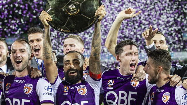 Diego Castro in happier times, having led the Glory to Premiers Plate success last year.