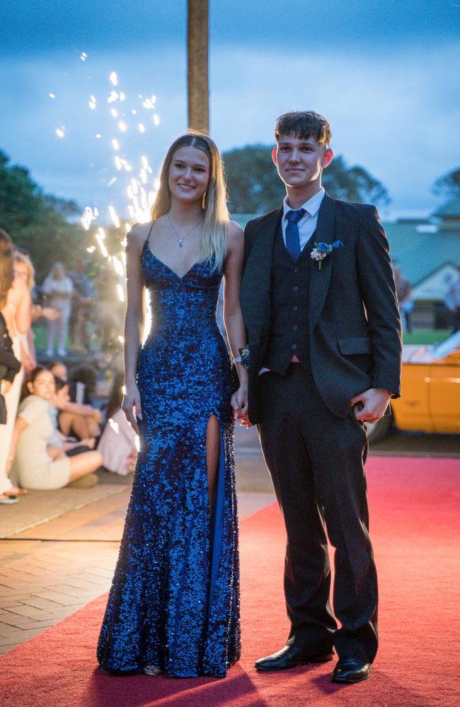 Sophie Gill and Leo Hughes arrive at Toowoomba Anglican School class of 2024 school formal. Friday, November 15, 2024. Picture: Christine Schindler