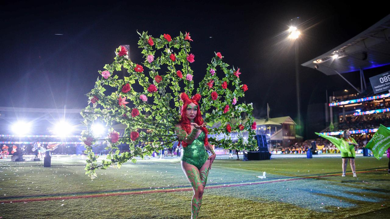 A Poison Ivy inspired outfit. Picture: NCA NewsWire/Flavio Brancaleone