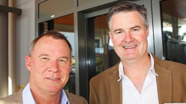 Peter Folker and Andrew Stevens, right, of Project Urban at the Sunshine Coast Design Forum, Design Shaping Our Future, at Venue 114, Bokarina.