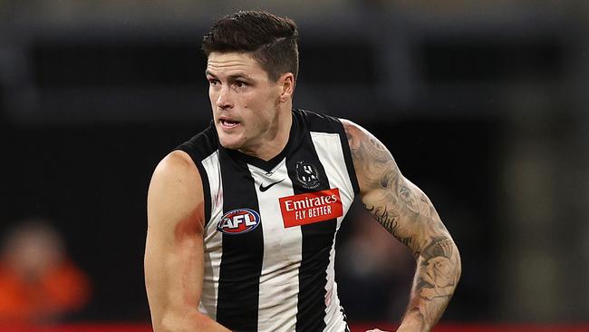 MELBOURNE . 31/03/2023. AFL Round 3. Collingwood vs Richmond at the MCG. Jack Crisp of the Magpies . Pic: Michael Klein