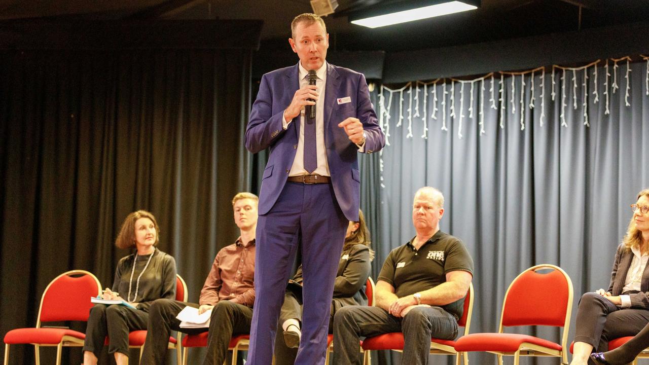 The LNP's Garth Hamilton addresses the crowd at the Toowoomba Chamber of Commerce's Meet the Candidates forum on Thursday, April 28, 2022. Picture: Sonny and Kat Photography.