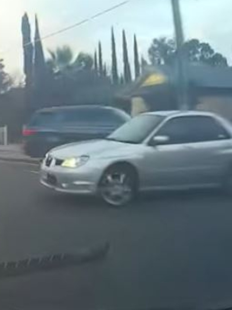 A Subaru Impreza didn’t give way to traffic. Picture: Facebook/Dash cam Owners Australia