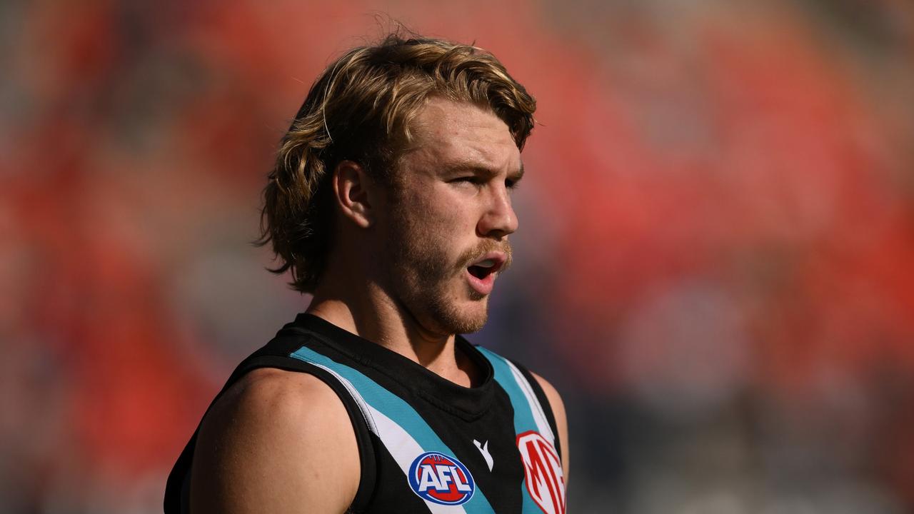 The youngster needs to learn to keep his head in check. (Photo by Matt Roberts/AFL Photos/via Getty Images)