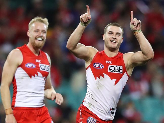 Tom Papley of the Swans was a bull against West Coast in Round 12