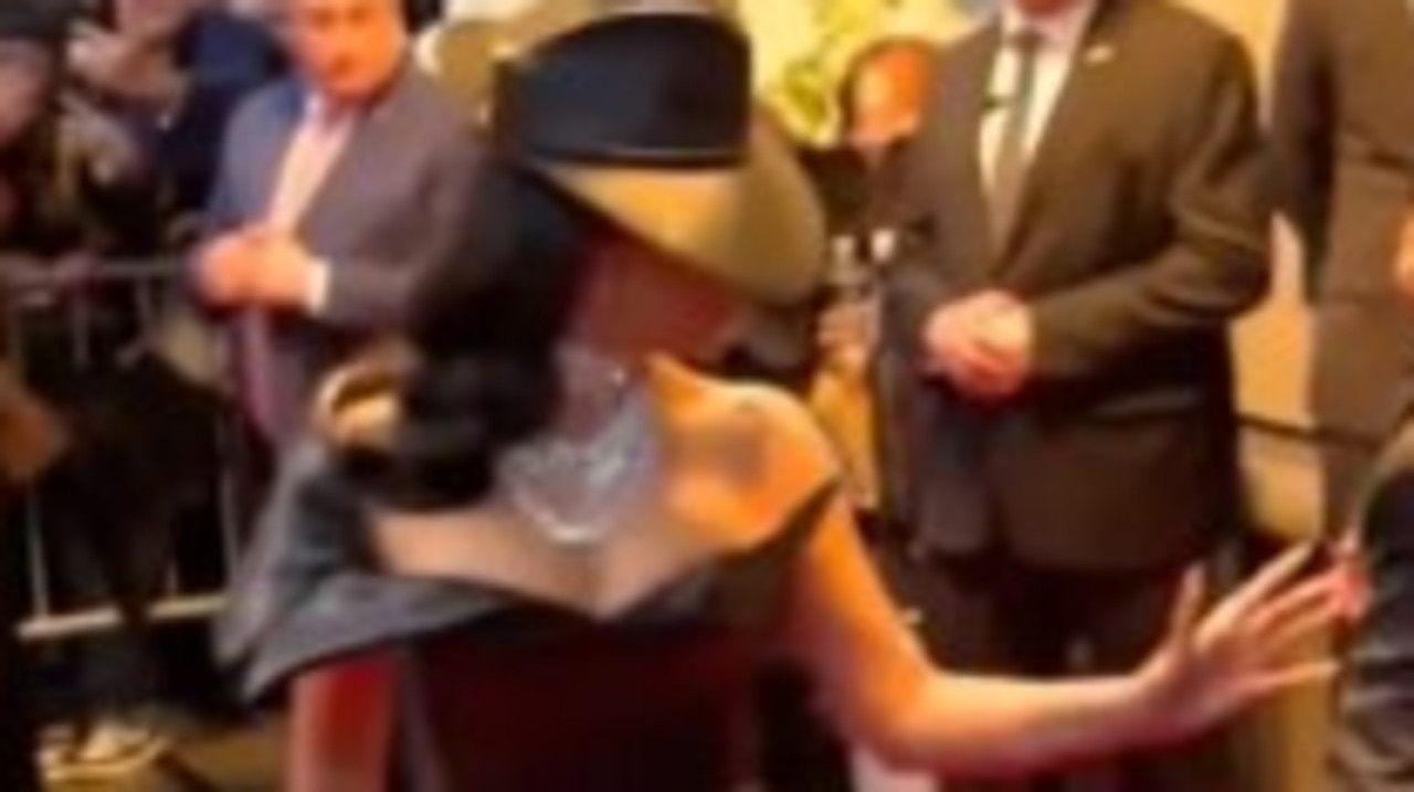 Footage shows Kim snapping at security
