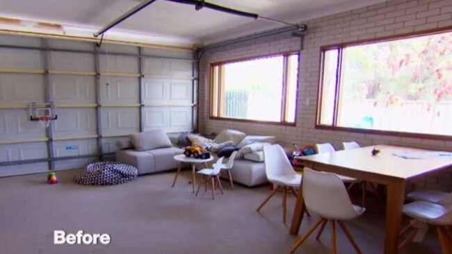 Before, the room had a more streamlined look.