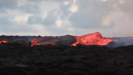 Lava Flows Freely at 15 Miles Per Hour From Hawaiian Volcanic Vent