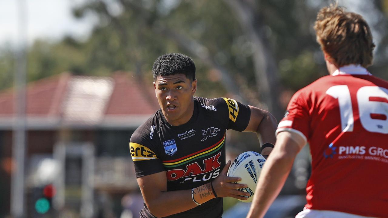 Stuck behind Nathan Cleary and Jarome Luai at Penrith, Katoa opted to join the NRL’s newest franchise for a shot at first grade. Picture: Richard Dobson.