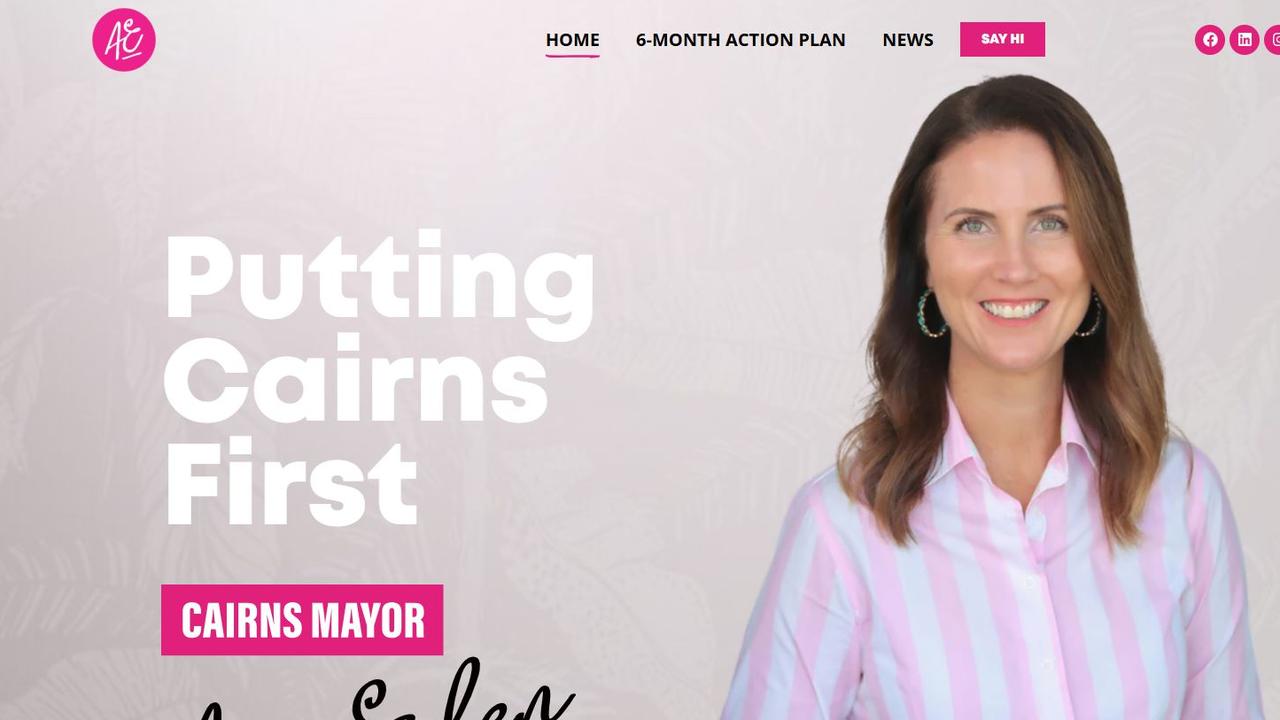 Cairns mayor Amy Eden's personal website was launched earlier this year.