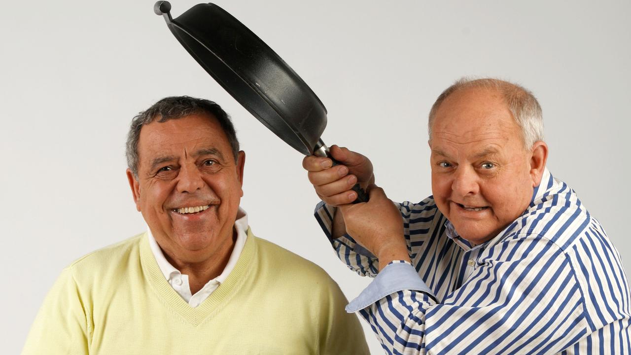 Michael Angelakis and Michael Keelan are co-hosts of Seven lifestyle show Out of the Blue. Pics: Seven.