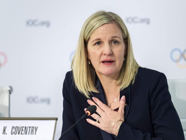 Newly-elected president of the International Olympic Committee (IOC) Kirsty Coventry. Picture: AFP