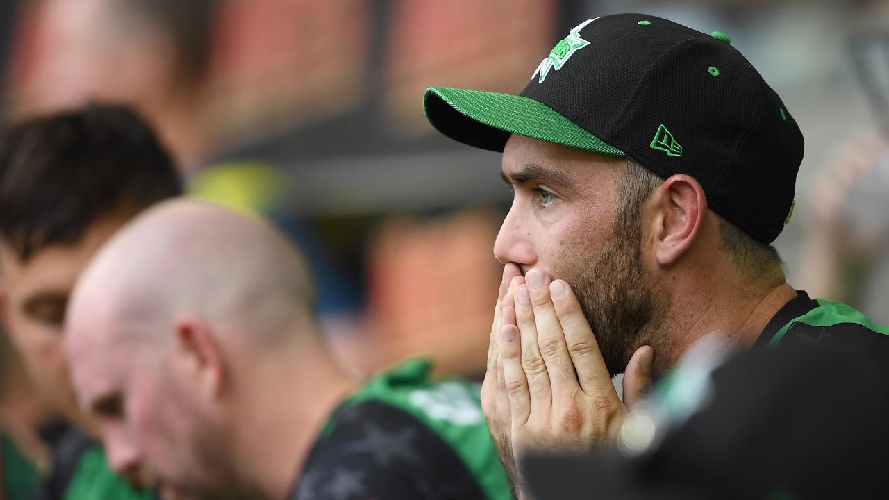 Glenn Maxwell watches on as the Melbourne Stars collapse.