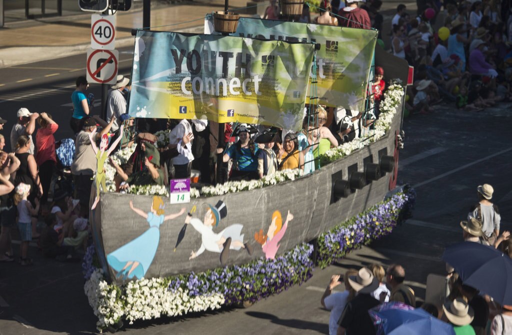 Youth Connect float. Carnival of Flowers 2013 parade. Photo Nev Madsen / The Chronicle