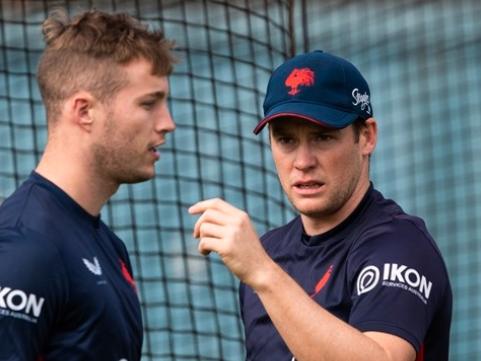 Luke Keary during Roosters training ahead of his return form an ACL injury in 2022, Source: Sydney Roosters,