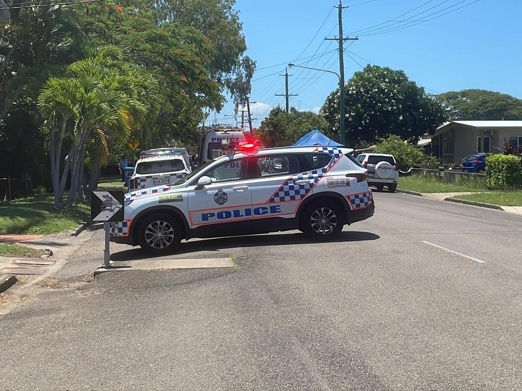 Townsville Police respond to an incident on Wellington St, Mundingburra on Thursday afternoon. Picture: Daniel Shirkie.