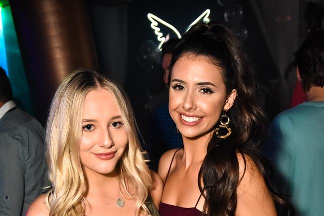 Chelsea Ray and Caitlyn Palmer at Love Nightlife, Broadbeach on Friday night.