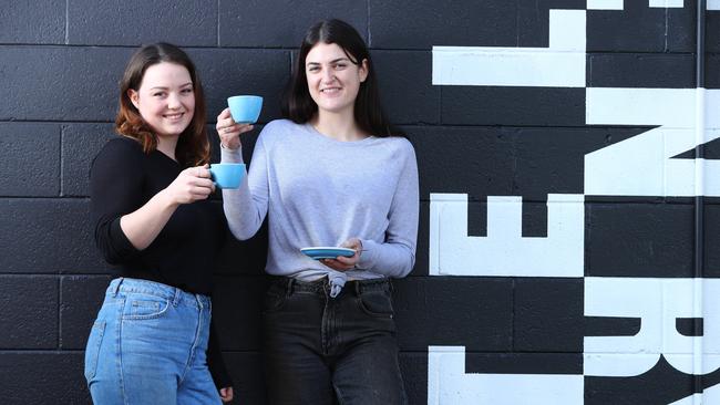 Jordan Navacchi, 23, and Katherine MacDonald, 23, say the crew at Tell Henry always take time and care to ensure each cup is “just right”. Picture: Tait Schmaal