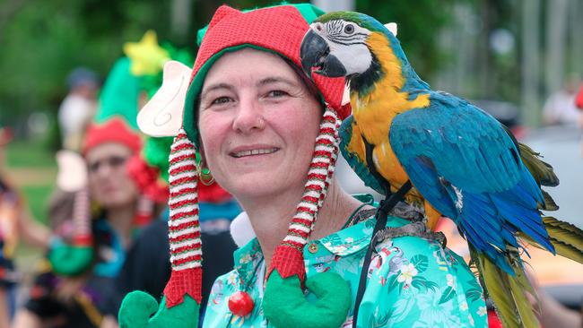 Naomi Blewit in the annual Christmas Pageant and Parade down the Esplanade and Knuckey Streets. Picture: Glenn Campbell