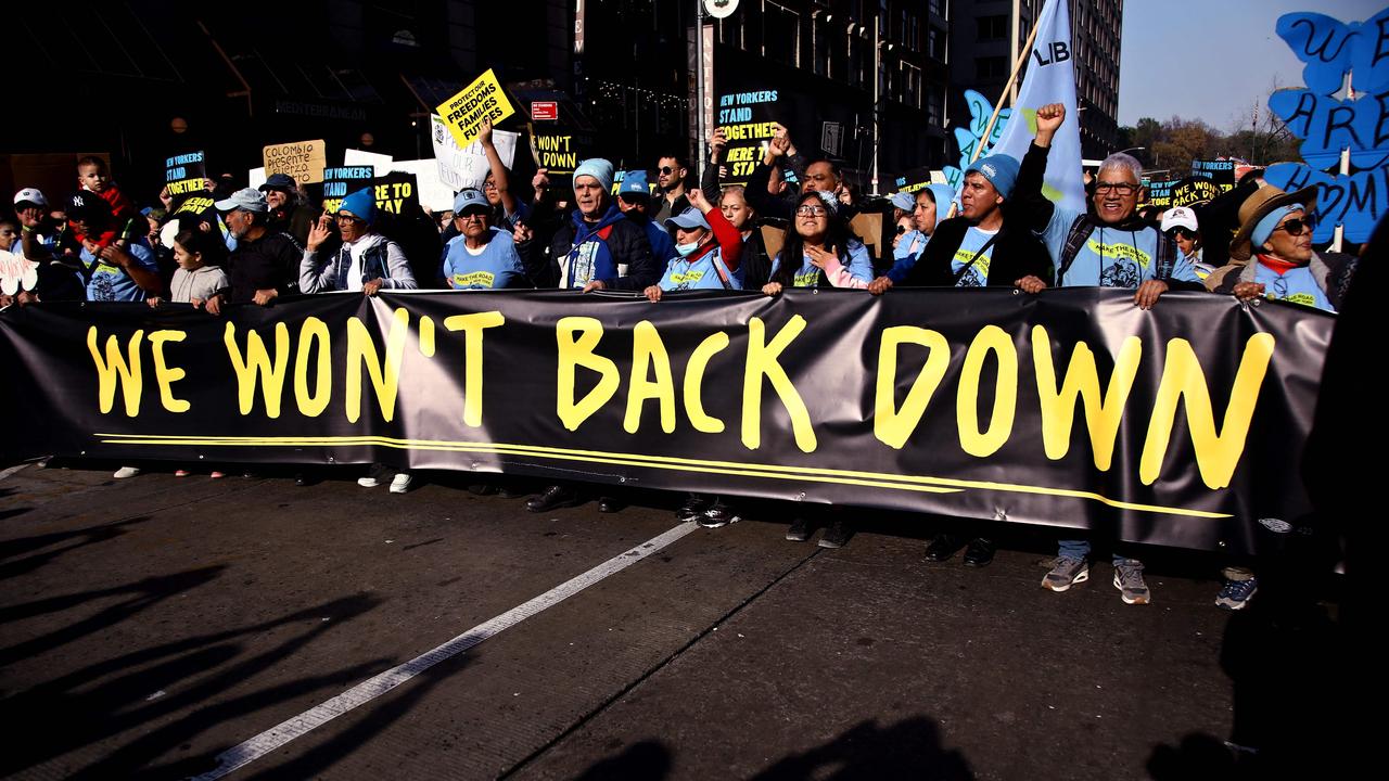 Detractors of president-elect Donald Trump protest against his policies in New York City on November 09, 2024. Picture: Leonardo Munoz / AFP