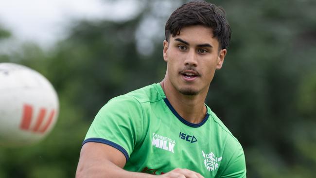 Raiders young gun Kaeo Weekes could get a spot in the halves. Picture: Canberra Raiders