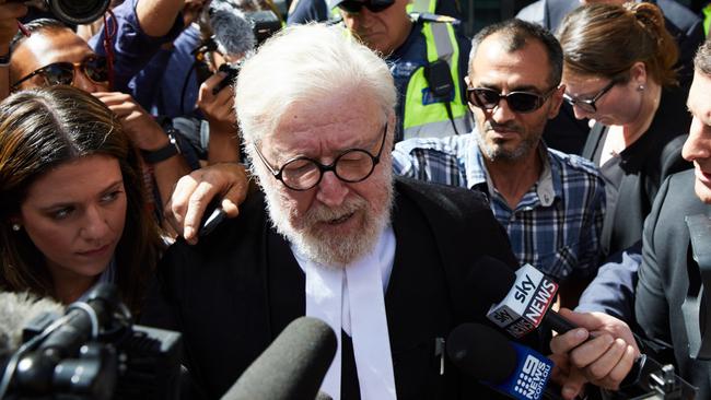 Cardinal George Pell's lawyer Robert Richter QC leaves the County Court in Melbourne.