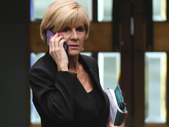 Foreign Minister Julie Bishop. Picture: AAP