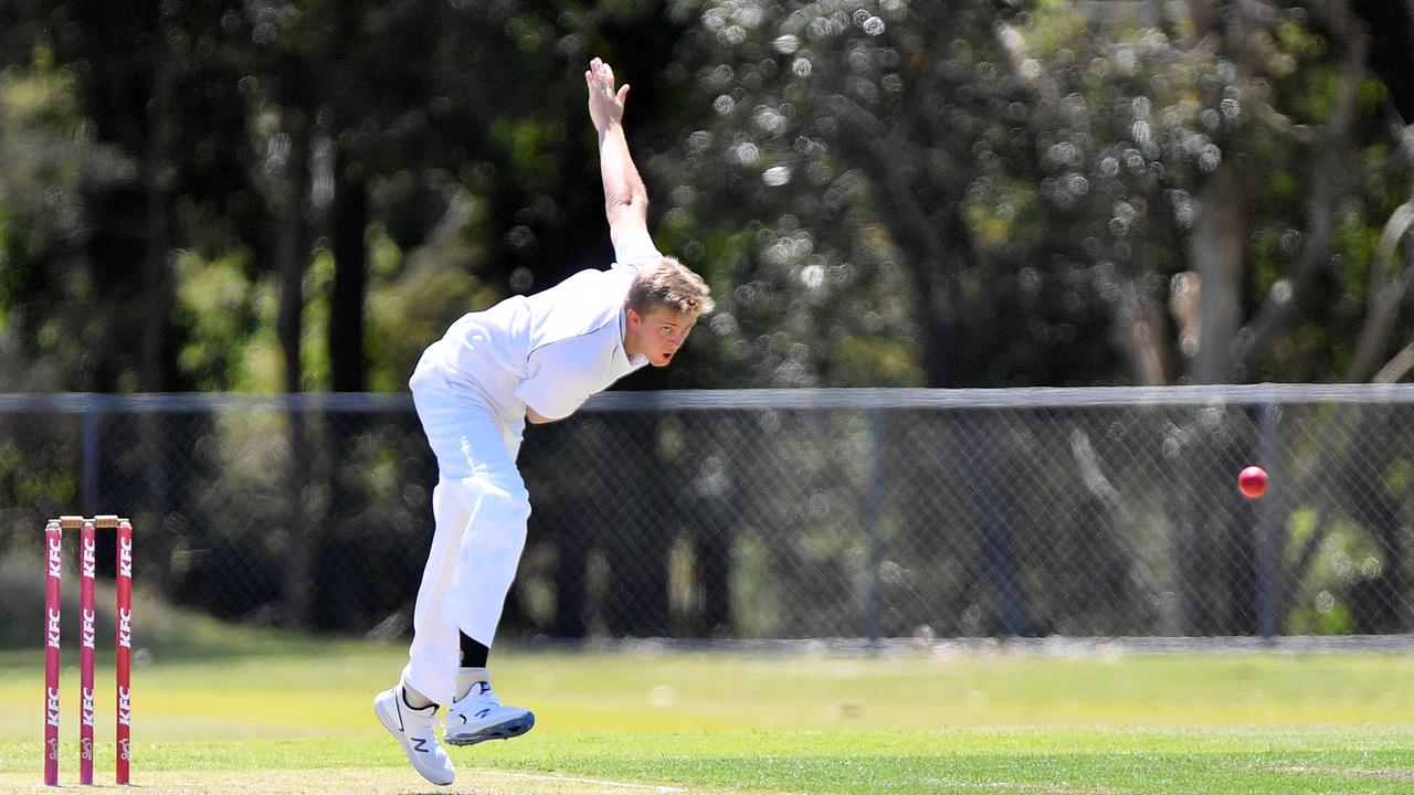 Division 1 cricket action in Buderim between Maroochydore and Glasshouse. Reid Anderson. Photo: John McCutcheon / Sunshine Coast Daily