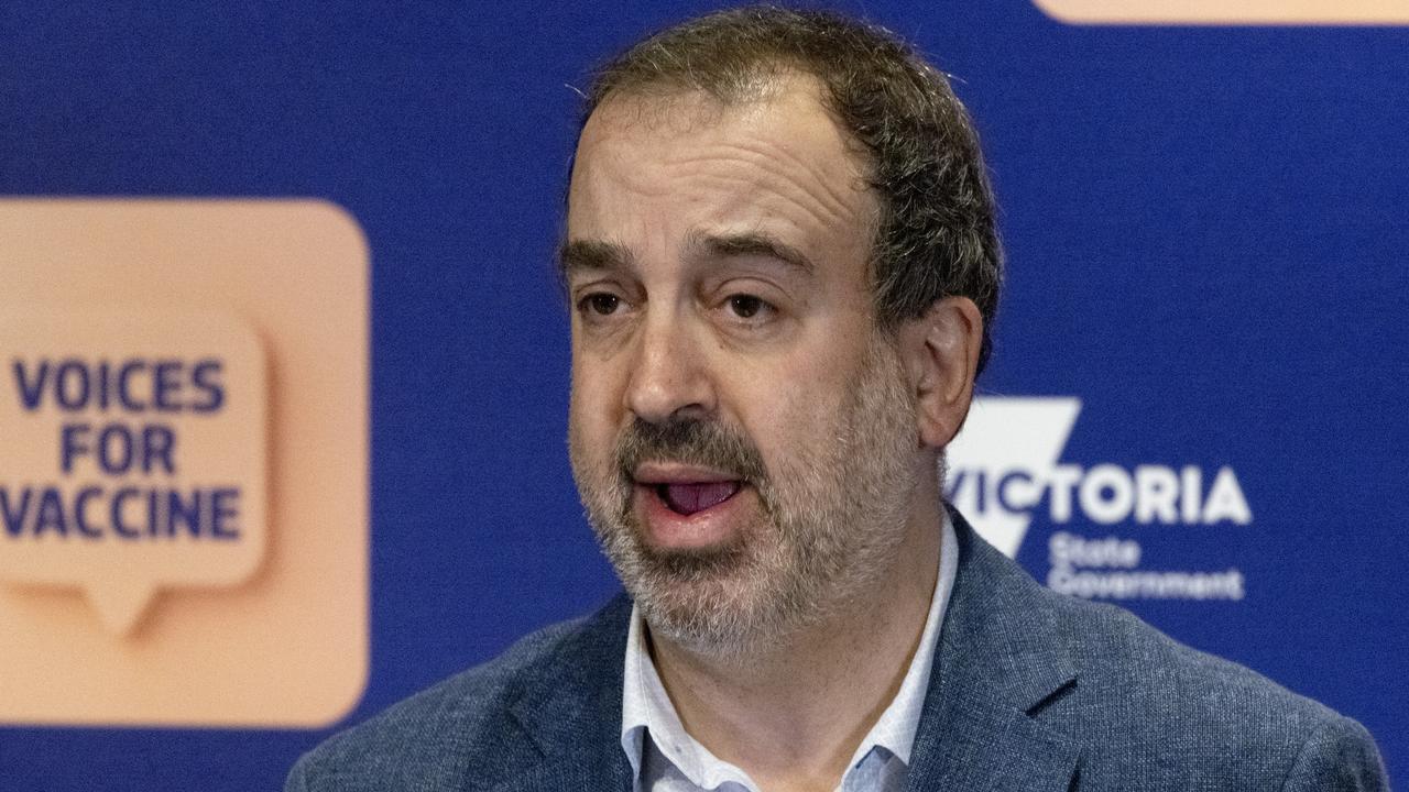 Victorian Sports Minsiter Martin Pakula hit back at Novak Djokovic’s father, who likened the Australian Open’s vaccine mandate to ‘blackmail’. Picture: David Geraghty / NCA NewsWire