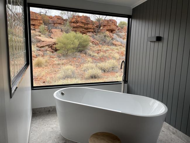 The company has spent more than $20m renovating the Kings Canyon property. Pictured is one of the premium resort rooms.